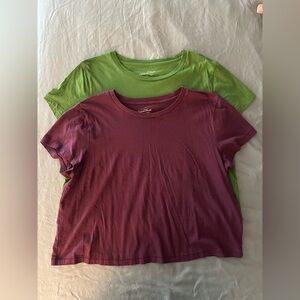 Universal Thread Olive and Maroon Tees